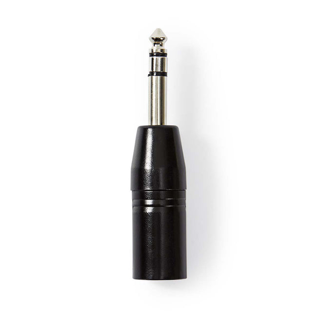Adaptador XLR 3 pinos macho para jack 6,35 mm macho, metálico, preto COTP15943BK Nedis