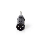 Adaptador XLR Estéreo | de 3 Pines Macho - 6,35 mm Negro