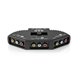 Conmutador AV con 3 Puertos | 3x Entradas RCA (RWY) - 1x Salida Negro