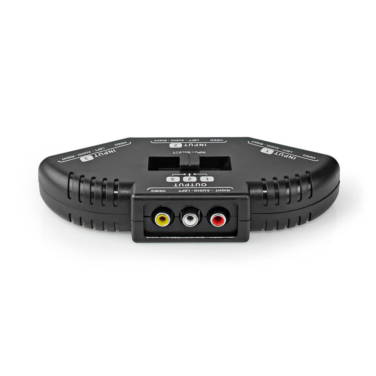 Conmutador AV con 3 Puertos | 3x Entradas RCA (RWY) - 1x Salida Negro