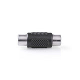 Adaptador de Audio Mono | RCA Hembra ? 10 Unidades Negro