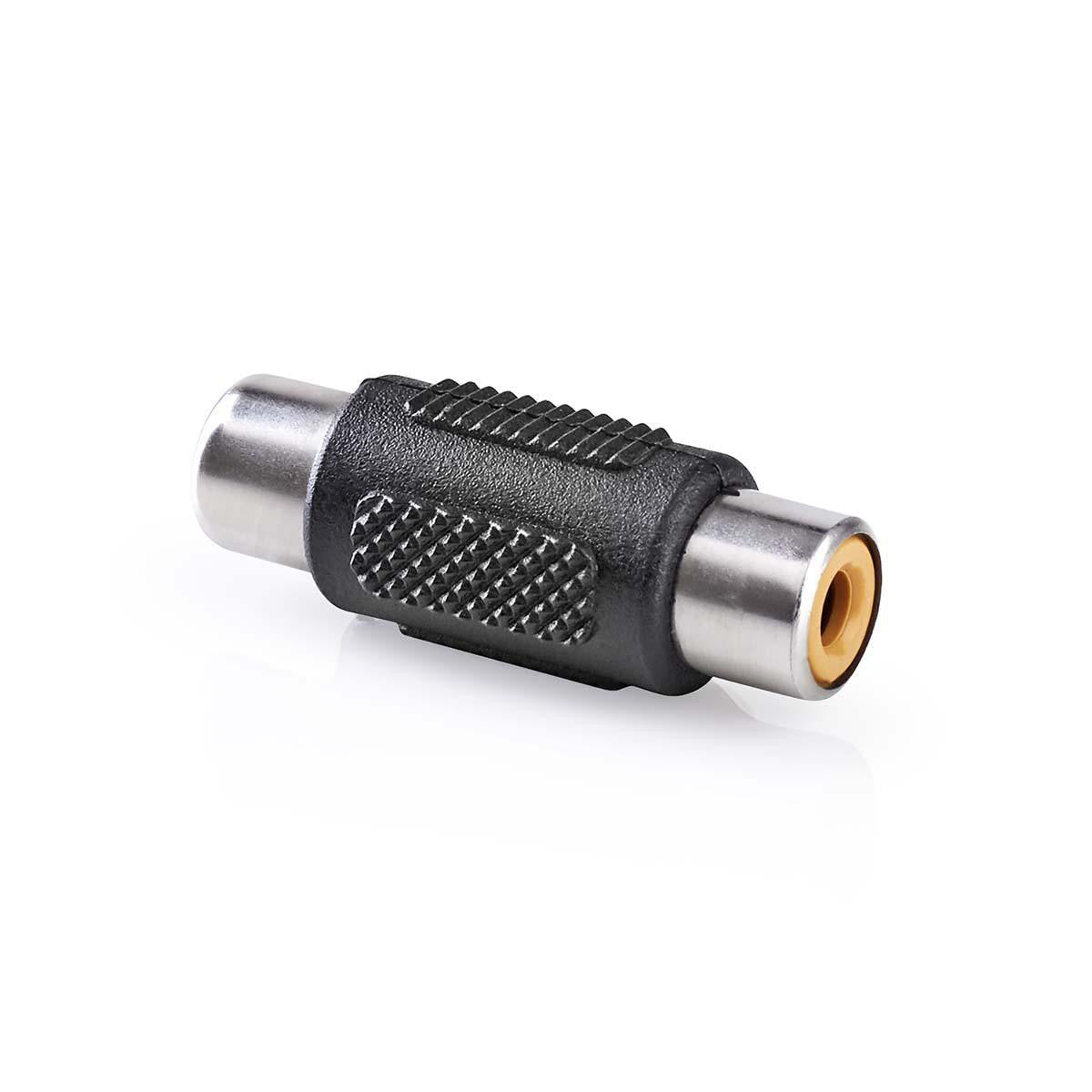 Adaptador de Audio Mono | RCA Hembra ? 10 Unidades Negro