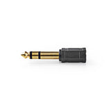 Adaptador de Audio Estéreo | 6,35 mm Macho - 3,5 Hembra 10 Unidades Negro