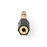 Adaptador de Audio Estéreo | 6,35 mm Macho - 3,5 Hembra 10 Unidades Negro