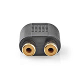 Adaptador de Audio Estéreo | 3,5 mm Macho - 2x RCA Hembra 10 Unidades Negro
