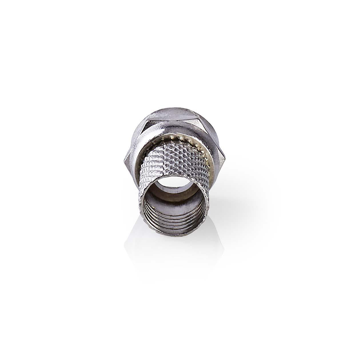 Conector F | Varón Para Cables Coaxiales de 6,4 mm 25 Piezas Metal