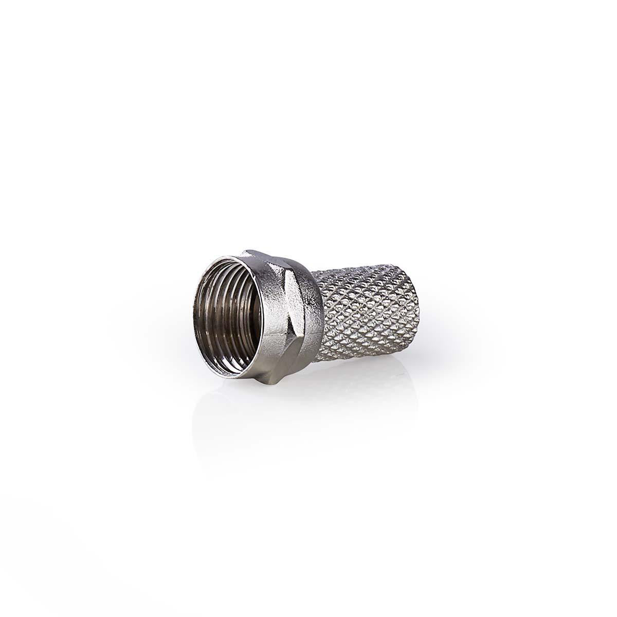 Conector F | Varón Para Cables Coaxiales de 6,4 mm 25 Piezas Metal