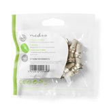 Conector F | Varón Para Cables Coaxiales de 6,4 mm 25 Piezas Metal