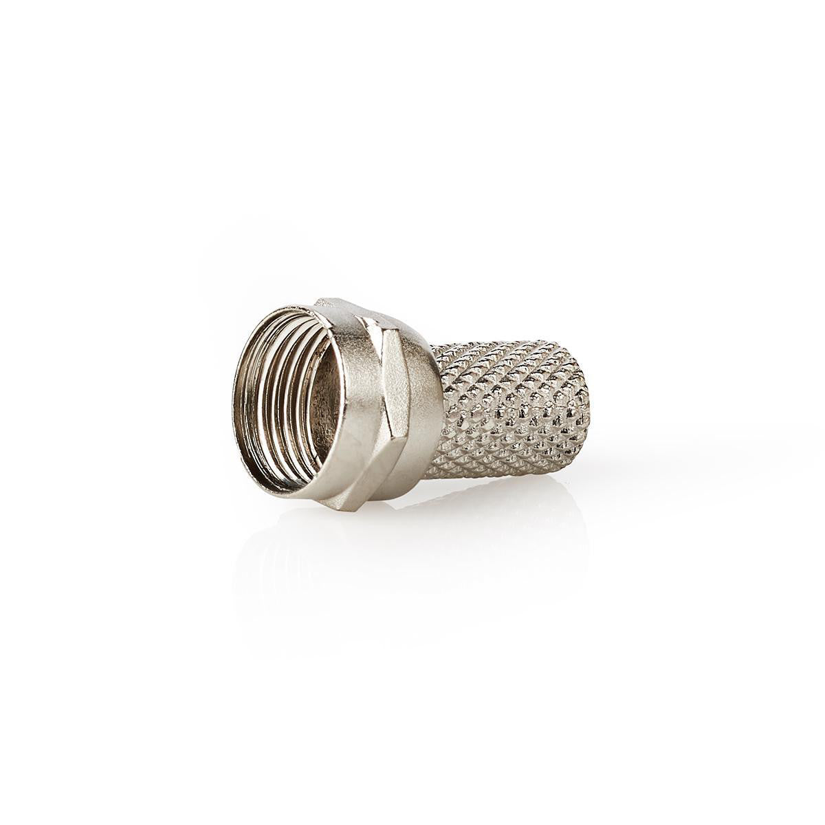 Conector F | Varón Para Cables Coaxiales de 7,4 mm 25 Piezas Metal