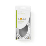 Cable Cat6 | Rj45 (8p8c) Macho S/ftp 2.00 m Redondo PVC Lszh Blanco