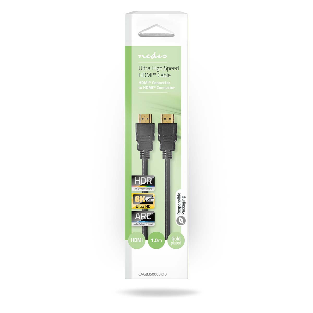 Cable Hdmi 8K de Velocidad Ultrarrápida Macho de 1,00 m Negro
