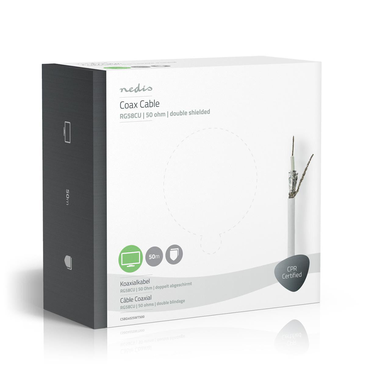 Cable Coaxial | Rg58cu 50,0 m