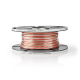 Cable de Altavoz | 2x 4.00 mm² Cobre 25.0 m Redondo PVC Transparente