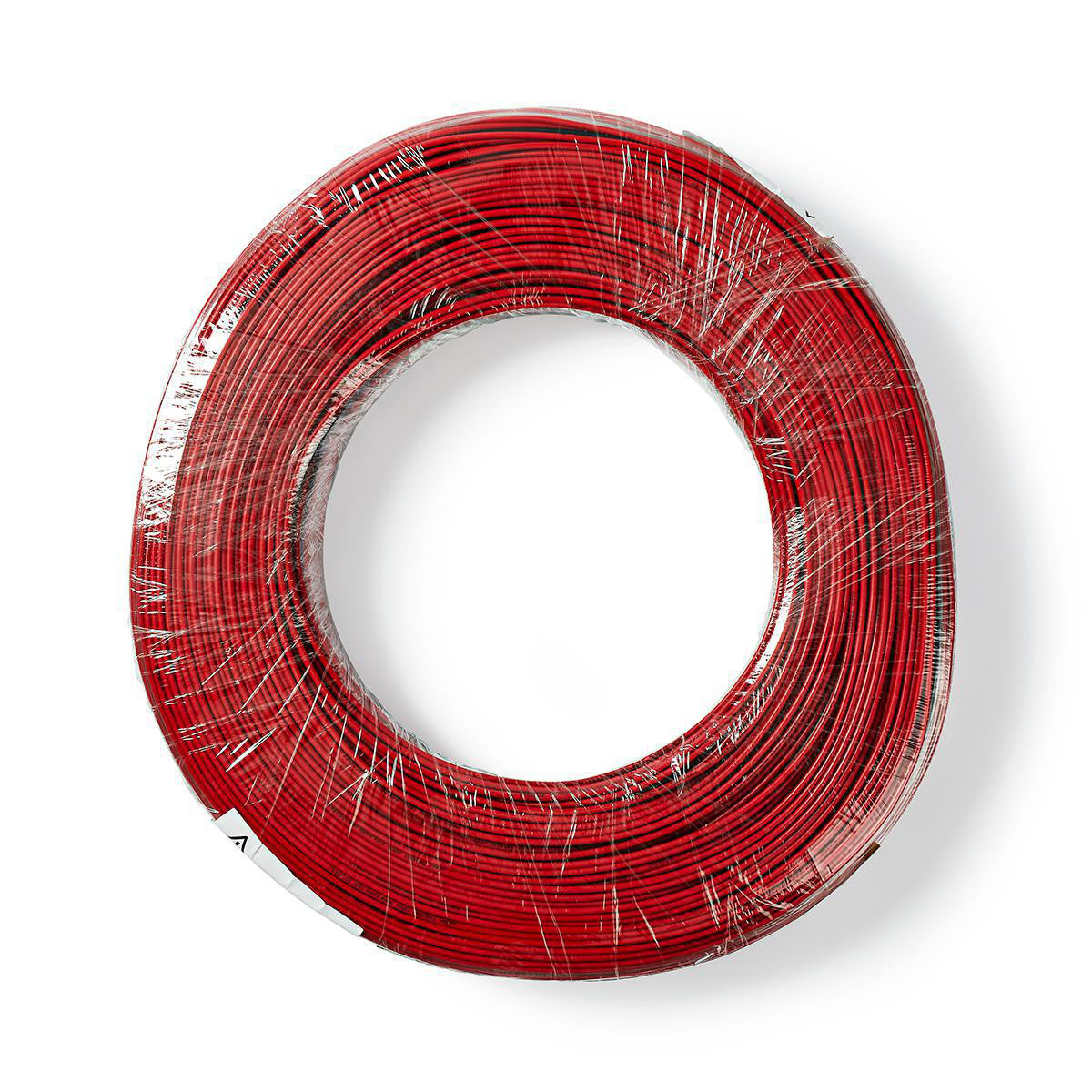 Cable de Altavoz | 2x 0.35 mm² CCA 100.0 m Redondo PVC Negro / Rojo