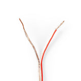 Cable de Altavoz | 2x 0.75 mm² CCA 15.0 m Redondo PVC Transparente