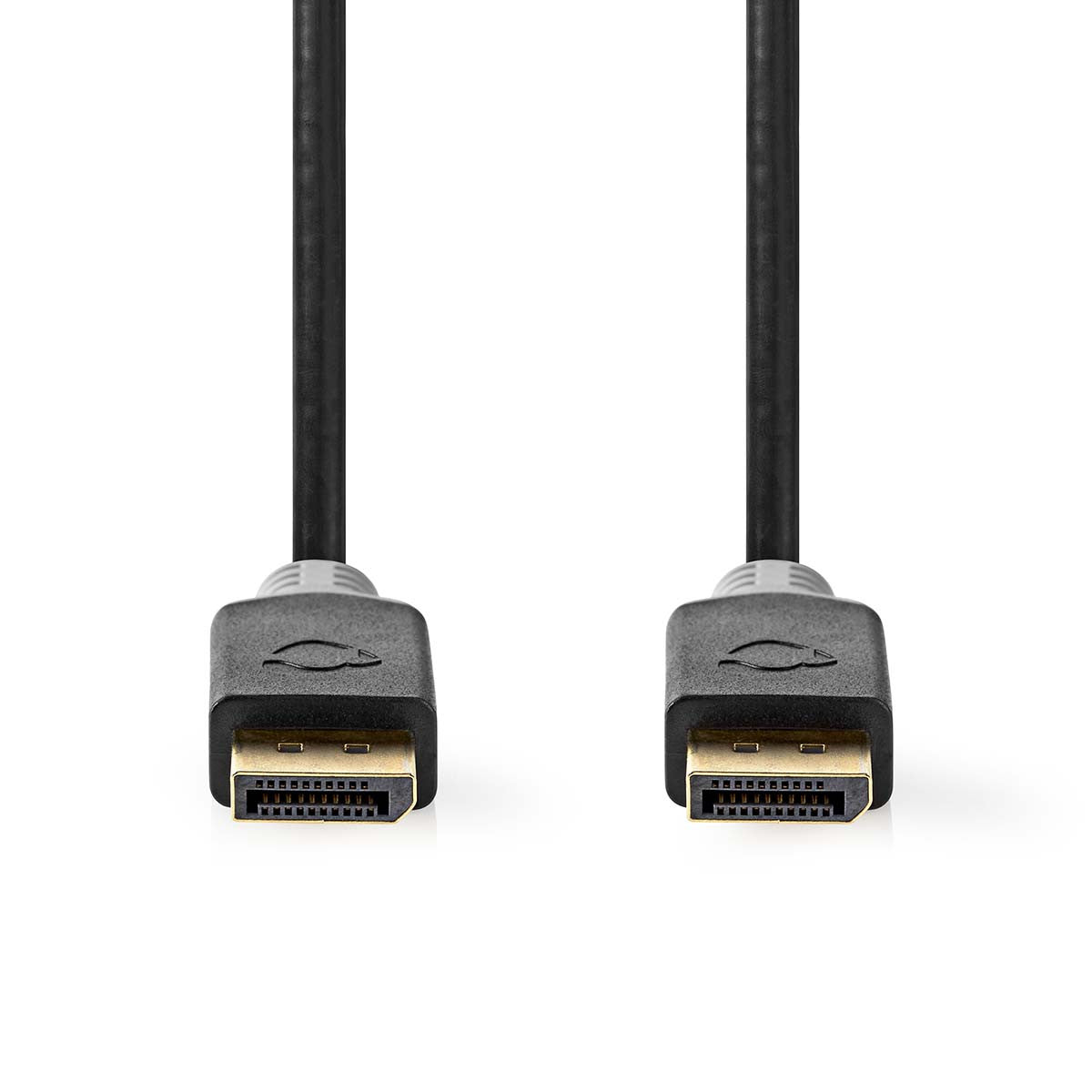 Cable Displayport | Macho 8K@60hz Chapado en oro 3.00 m Redondo PVC Antracita / Gris