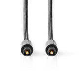 Cable de Audio Óptico | Toslink Male 1.00 m Redondo Tela Algodón Gris Gunmetal