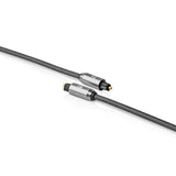 Cable de Audio Óptico | Toslink Male 1.00 m Redondo Tela Algodón Gris Gunmetal