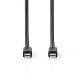 Cable Mini Displayport | 1.4 Macho 48 Gbps Niquelado 2.00 m Redondo PVC Negro