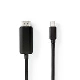 Cable Mini Displayport | 1.4 Macho Conector Hdmi 48 Gbps Niquelado 2.00 m Redondo PVC Negro