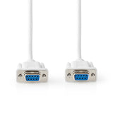 Cable Null-modem D-sub9 Hembra/hembra de 2 Metros