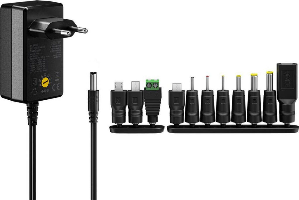 Fuente de alimentación universal 3 V - 12 V, máx. 12 W