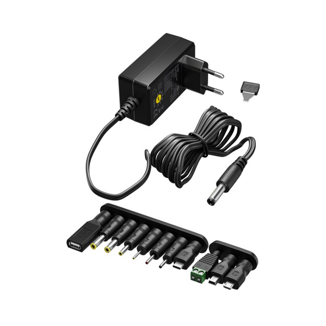 Fonte de alimentação universal 3V - 12V, máx. 18W / 1,5A