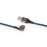 Cable USB | 2.0 Usb-a Macho Type-C 480 Mbps Chapado en oro 2.00 m Redondo Nylon / Trenzado Azul Negro