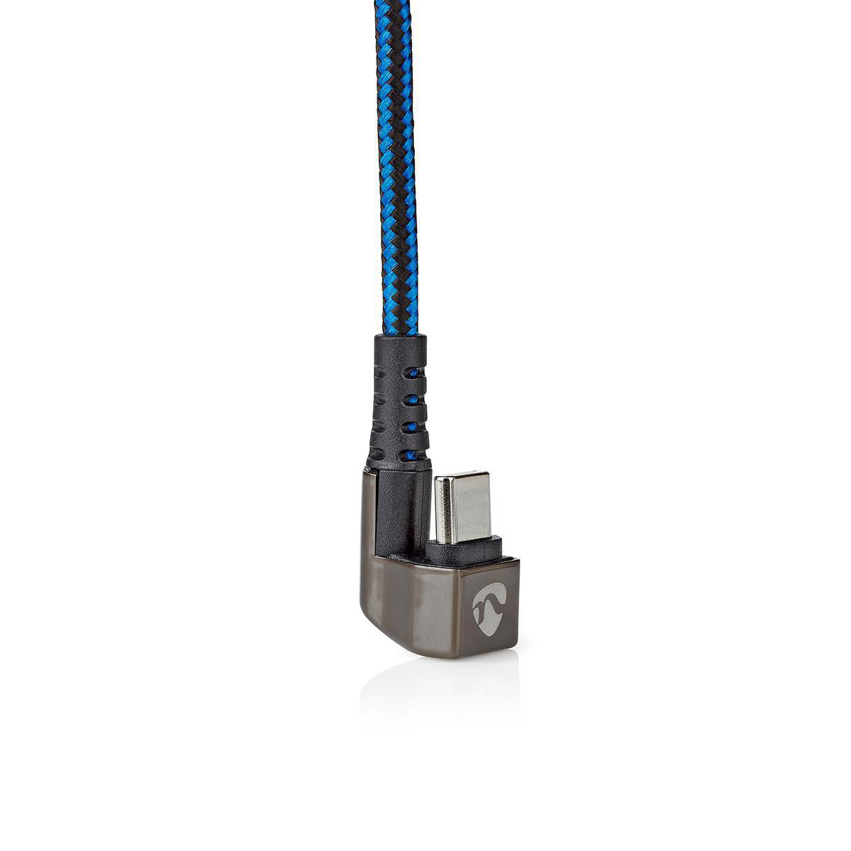 Cable USB | 2.0 Usb-a Macho Type-C 480 Mbps Chapado en oro 2.00 m Redondo Nylon / Trenzado Azul Negro