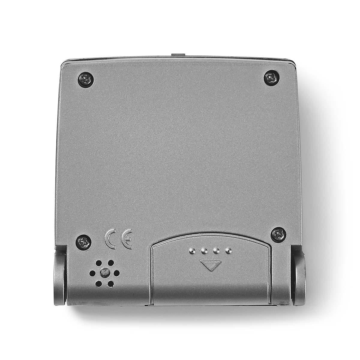 Reloj Despertador de Viaje Digital | Plano Plegable Plata