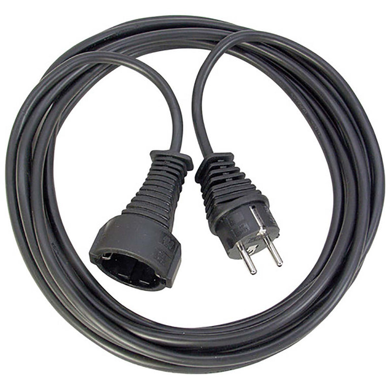 Schuko Extension Cable Male - Female 25.0 m Black