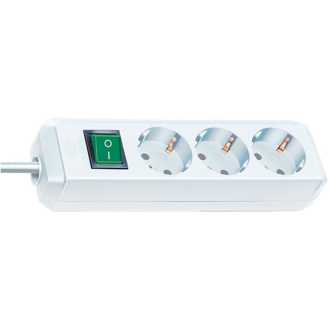 Zócalo de Extensión Eco-line 3-way 5.00 m Blanco - Contacto Protector