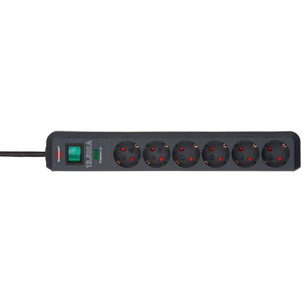 Zócalo de Extensión Contra Sobretensiones Eco-line 6-way1.50 m - Contacto Protector