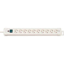 Régua de tomadas Premium-line com 10 entradas H05vv-f 3G1.5 em cor branca