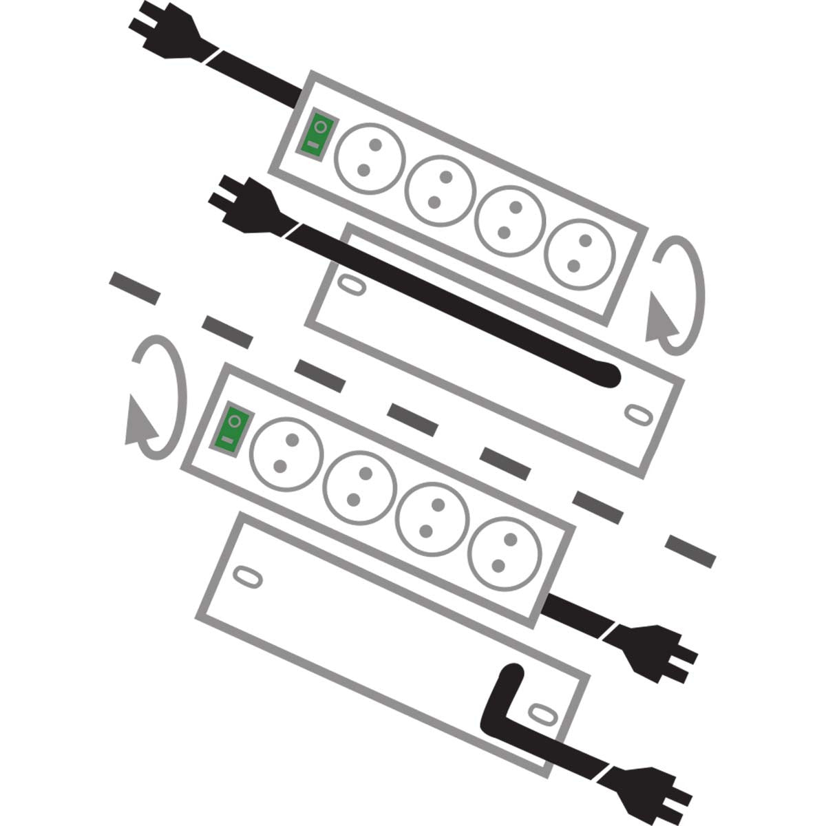 Zócalo de Extensión Contra Sobretensiones Primera-tec 7-way2.00 m - Contacto Protector *No Categorizados