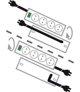 Zócalo de Extensión Contra Sobretensiones Primera-tec 7-way2.00 m - Contacto Protector *No Categorizados