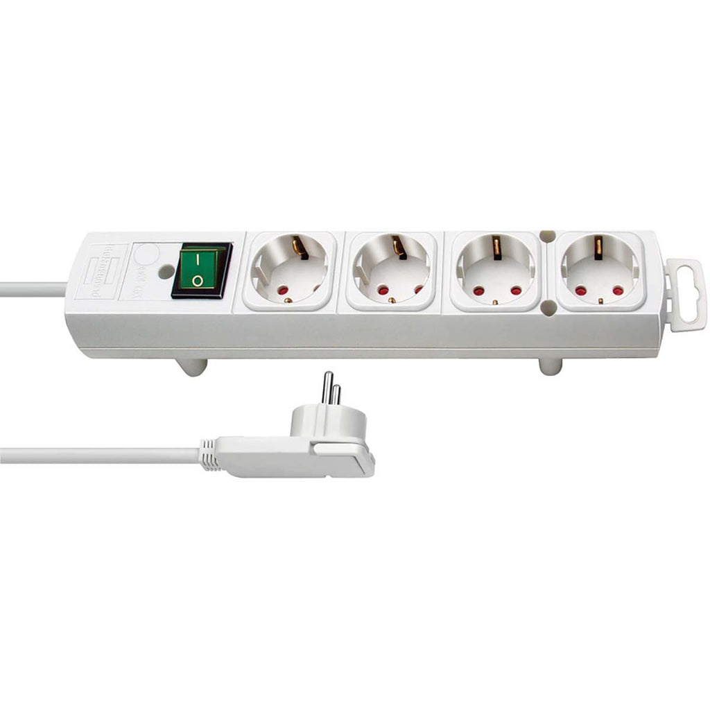 Régua de tomadas Comfort-line Plus com 4 tomadas e cabo de 2 m