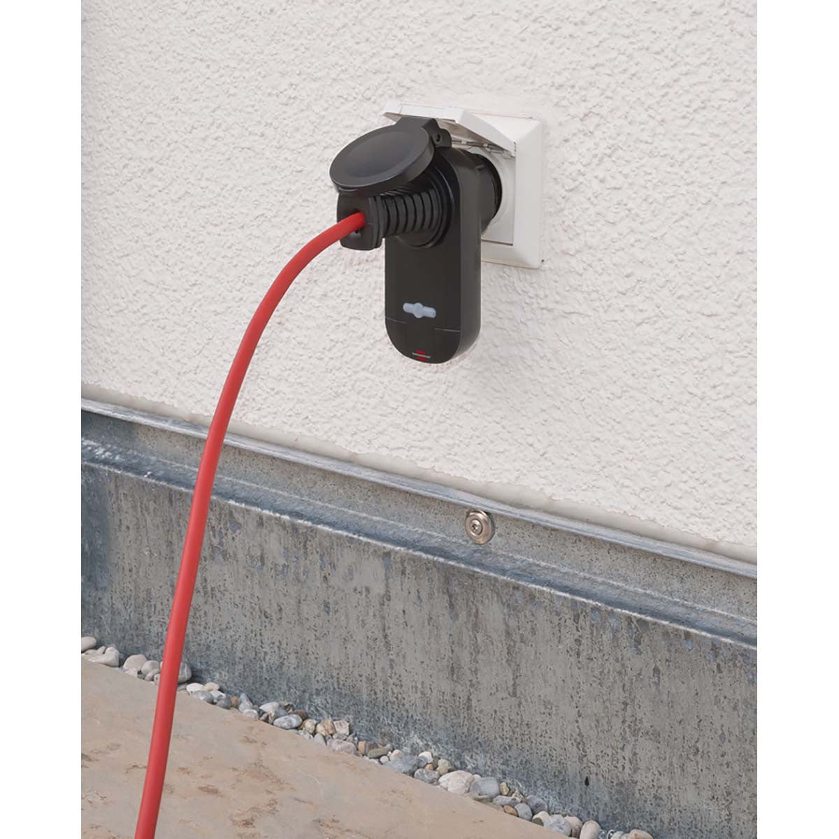 Conjunto de Interruptores Inalámbrico Exterior 2 x F (CEE 7/3) Negro Accesorios Iluminacion
