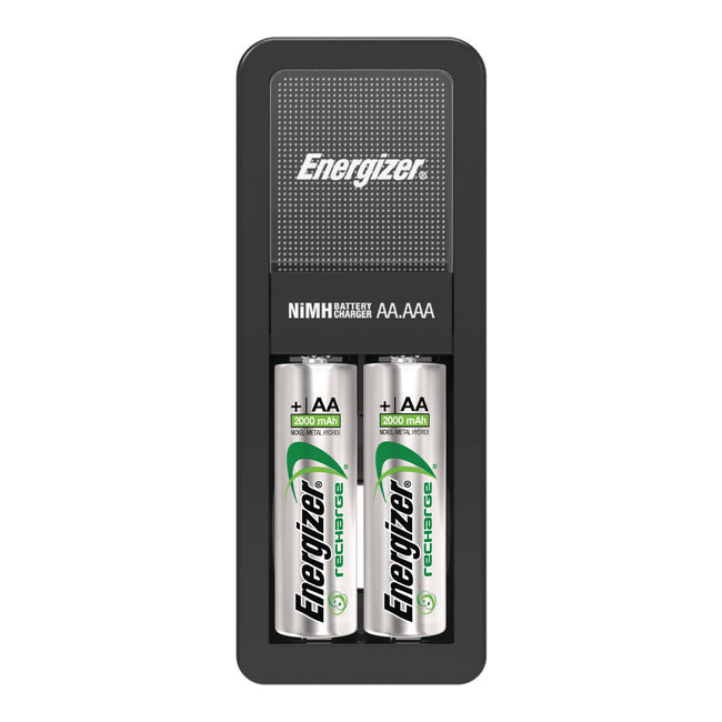 Carregador Energizer Mini com 2 Pilhas AA NiMH de 2000 mAh