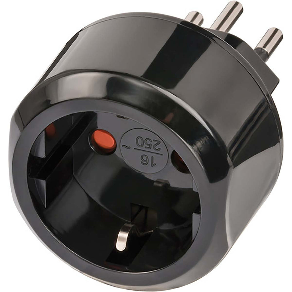 Travel adapter with grounding from Europe to Switzerland