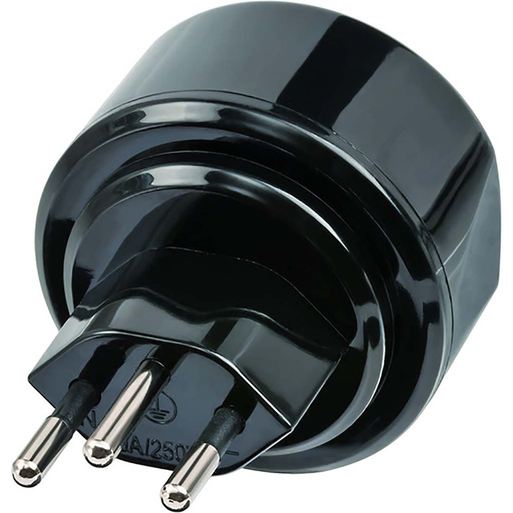 Travel adapter with grounding from Europe to Switzerland