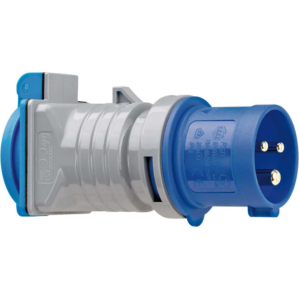 Tomada elétrica Perilex CA/Schuko Type F (CEE 7/7) Cinzento