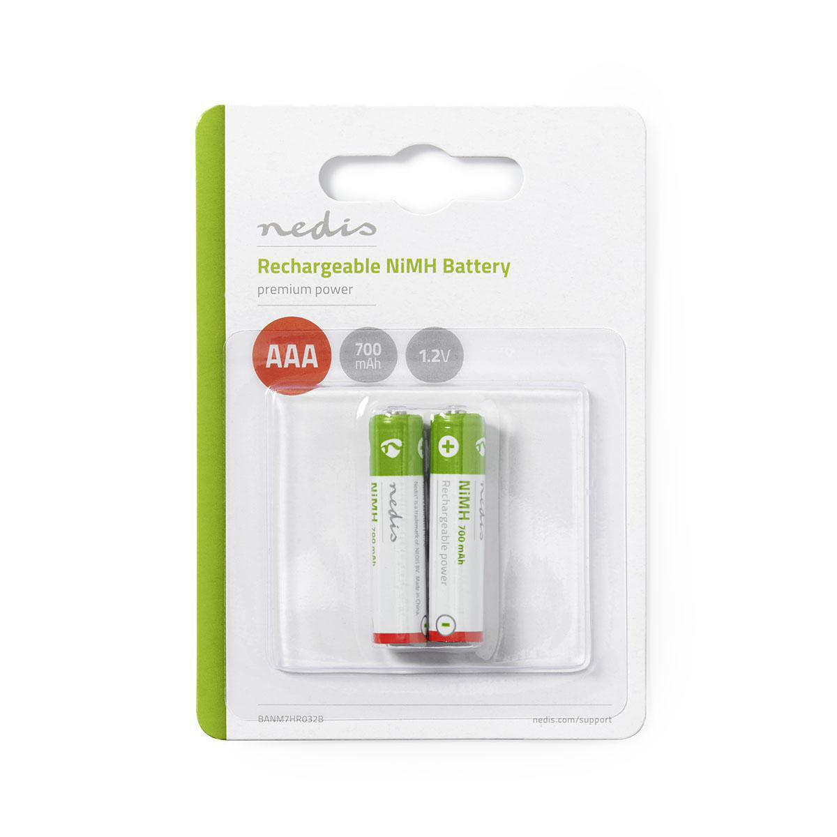 Pila AAA Recargable de Ni-mh | 1,2 V 700 mAh 2 Unidades