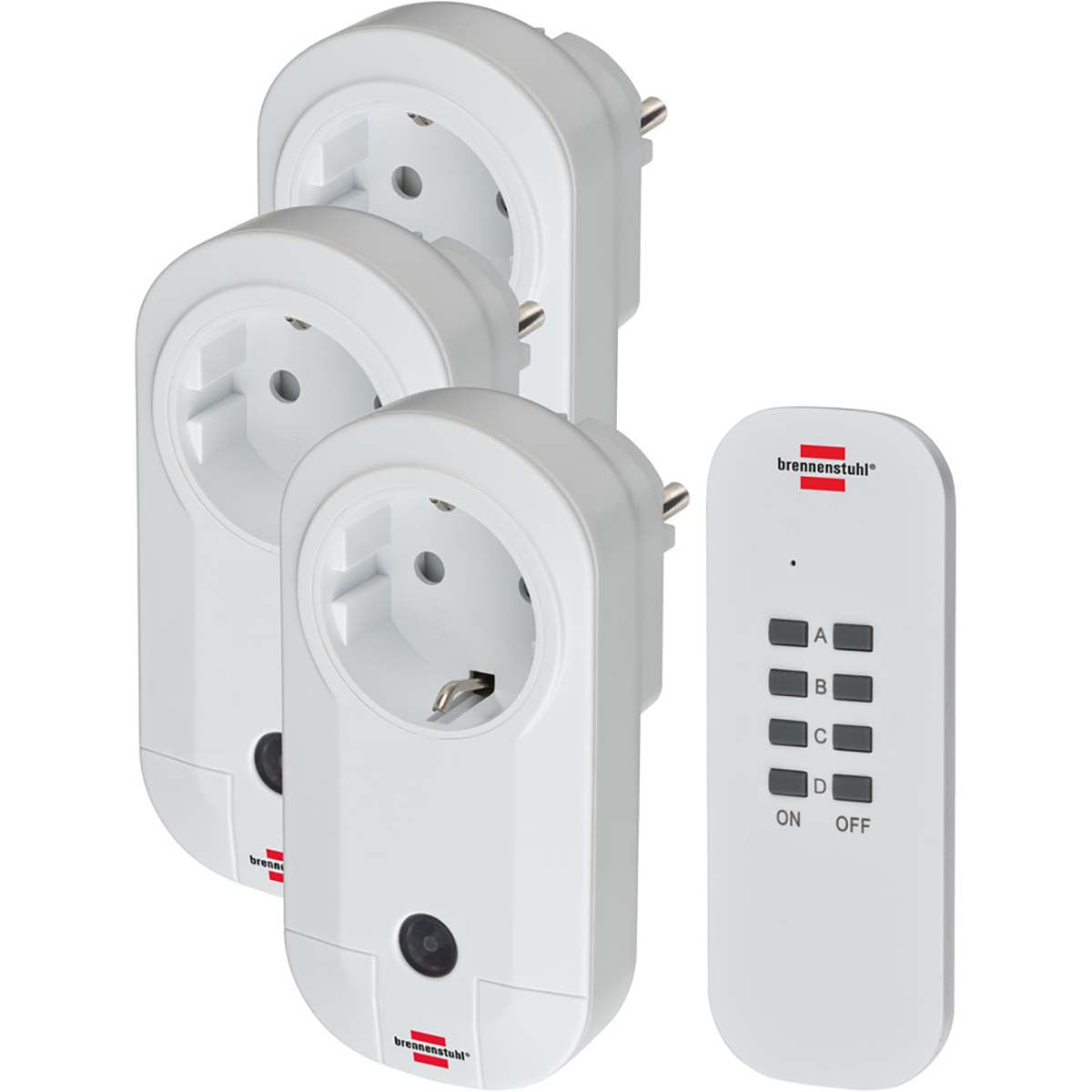 Conjunto de Interruptores Inalámbrico Interior 3 x F (CEE 7/3) Blanco