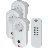 Conjunto de Interruptores Inalámbrico Interior 3 x F (CEE 7/3) Blanco