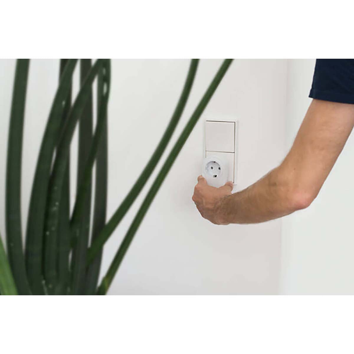 Conjunto de Interruptores Inalámbrico Interior 3 x F (CEE 7/3) Blanco