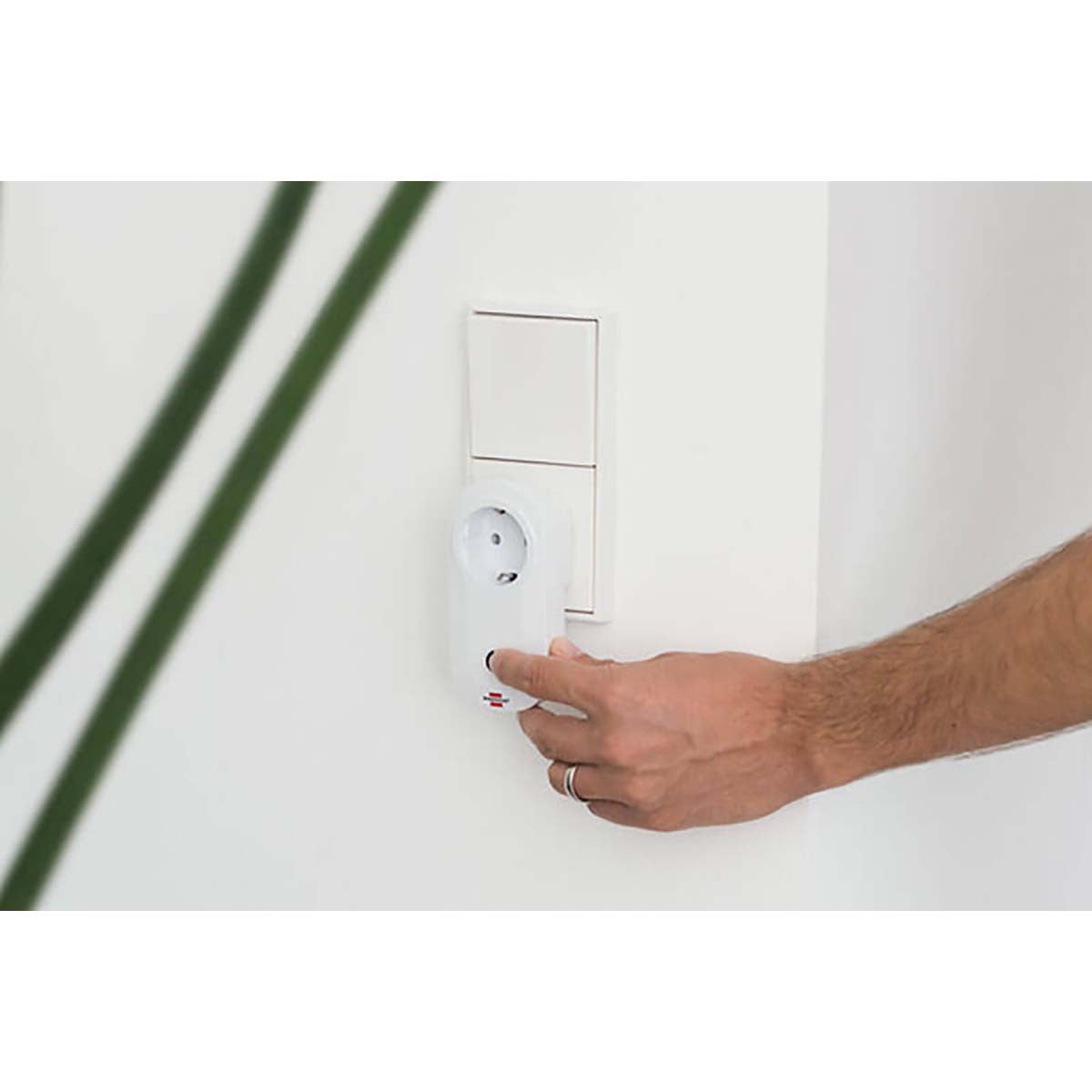 Conjunto de Interruptores Inalámbrico Interior 3 x F (CEE 7/3) Blanco