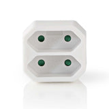 Divisor de Toma Corriente | 2 Tomas Conector Europeo Blanco