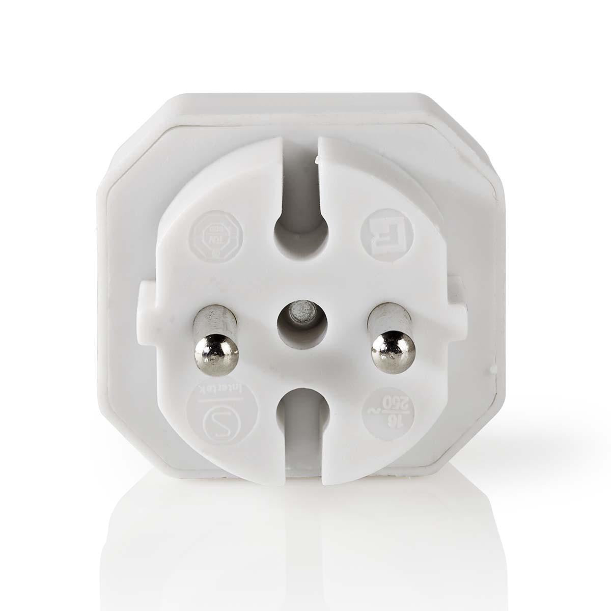 Divisor de Toma Corriente | 2 Tomas Conector Europeo Blanco