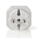 Divisor de Toma Corriente | 2 Tomas Conector Europeo Blanco
